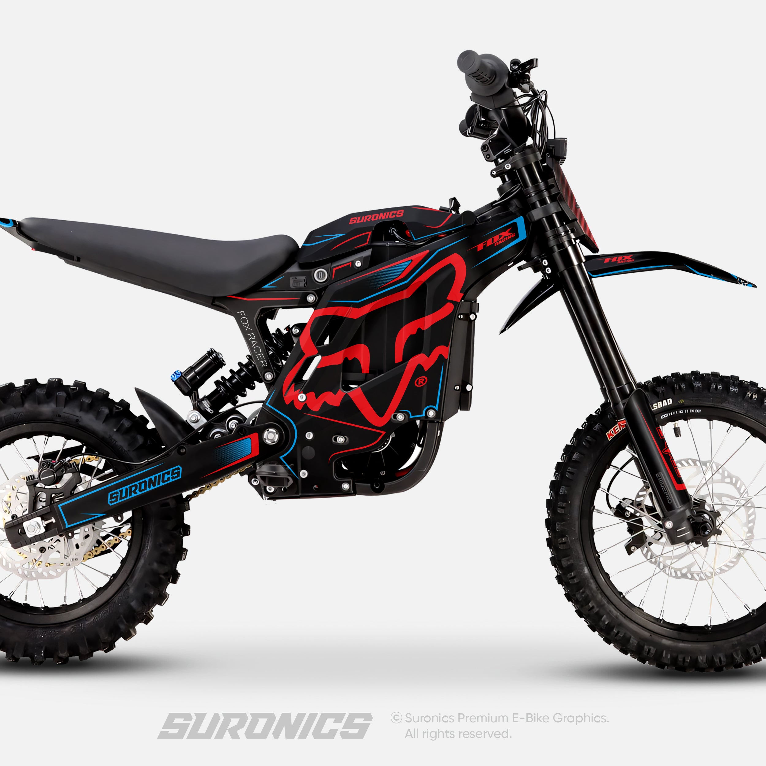 FOX RACER BLACK RED Eride Pro Mini R Graphics kit