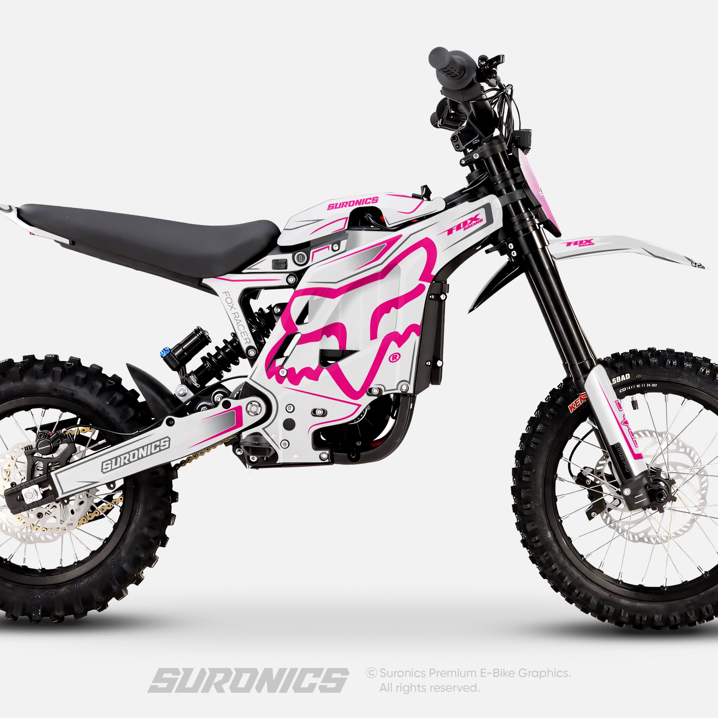 FOX RACER WHITE MAGENTA Eride Pro Mini R Graphics kit