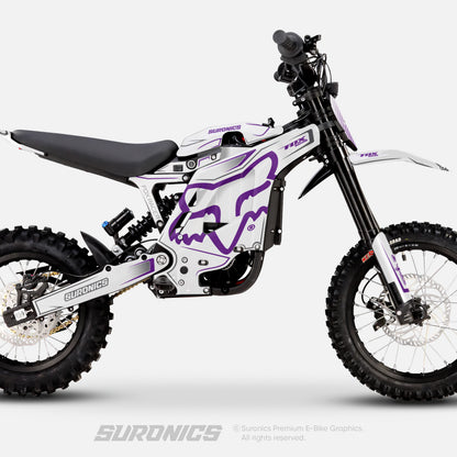 FOX RACER WHITE PURPLE Eride Pro Mini R Graphics kit