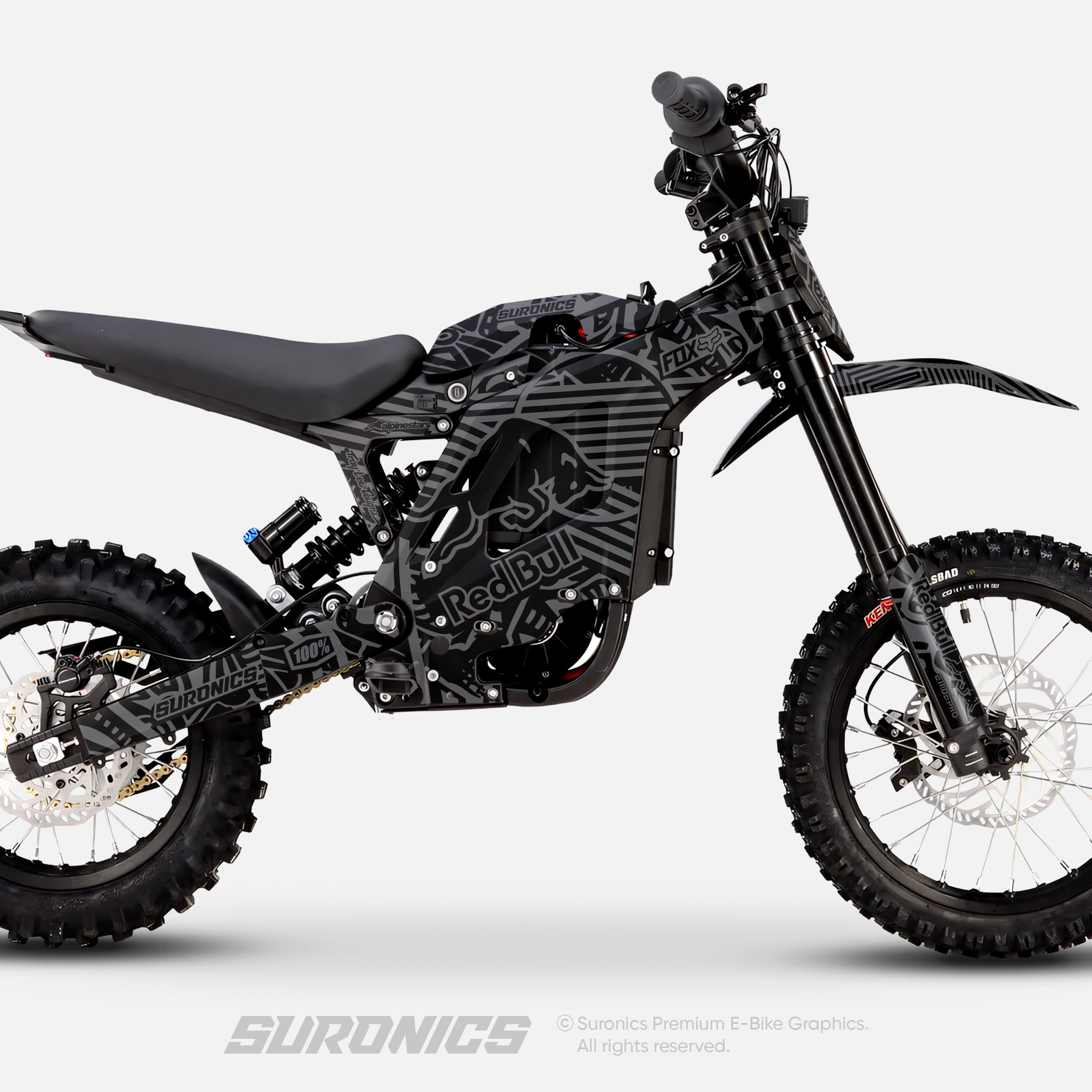 RACE ART BLACK GREY Eride Pro Mini R Graphics kit