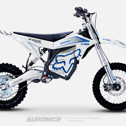 FOX RACER WHITE BLUE ETM RTR Graphics kit