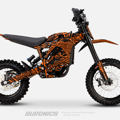 RACE ART BLACK ORANGE Eride Pro Mini R Graphics kit