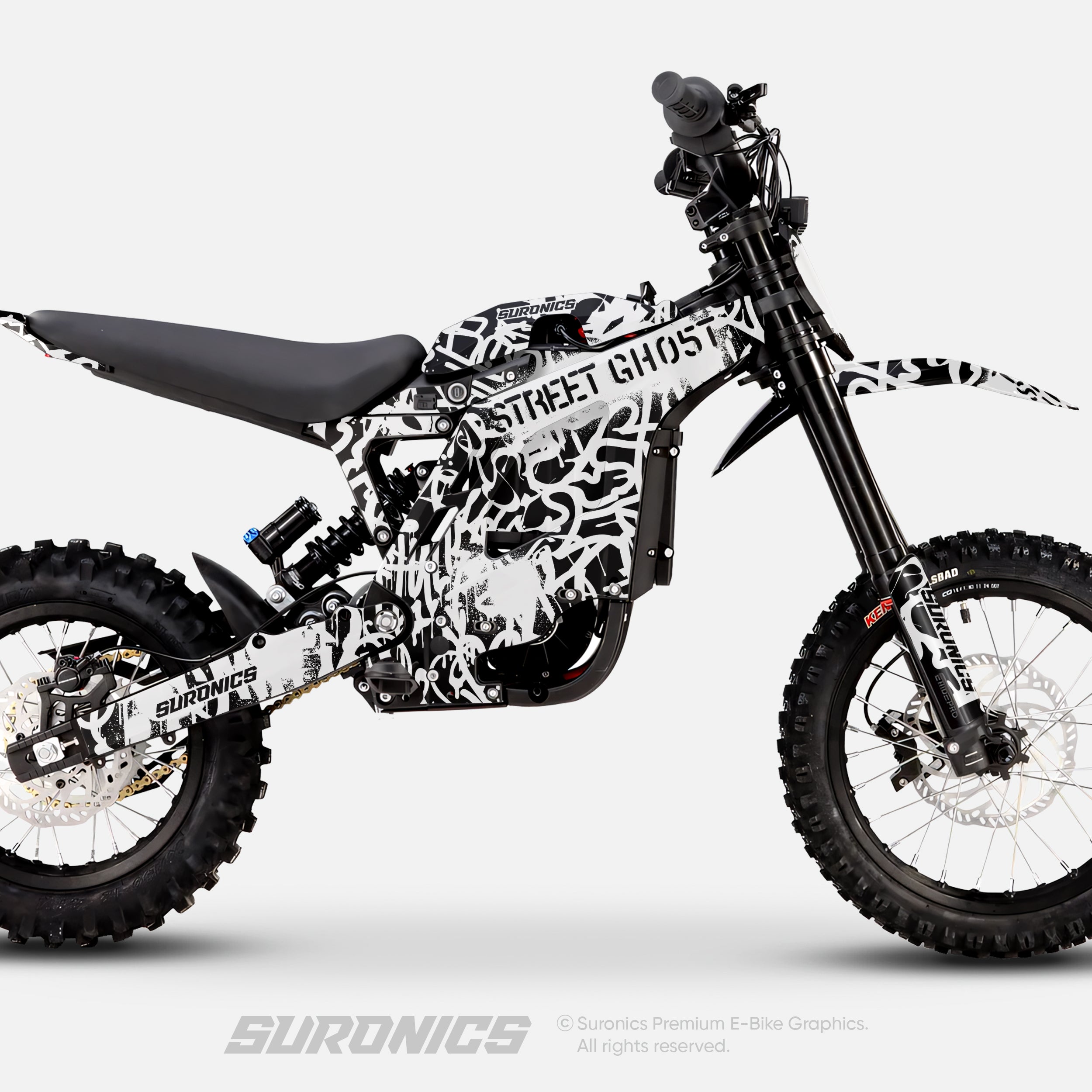 STREET GHOST BLACK WHITE Eride Pro Mini R Graphics kit