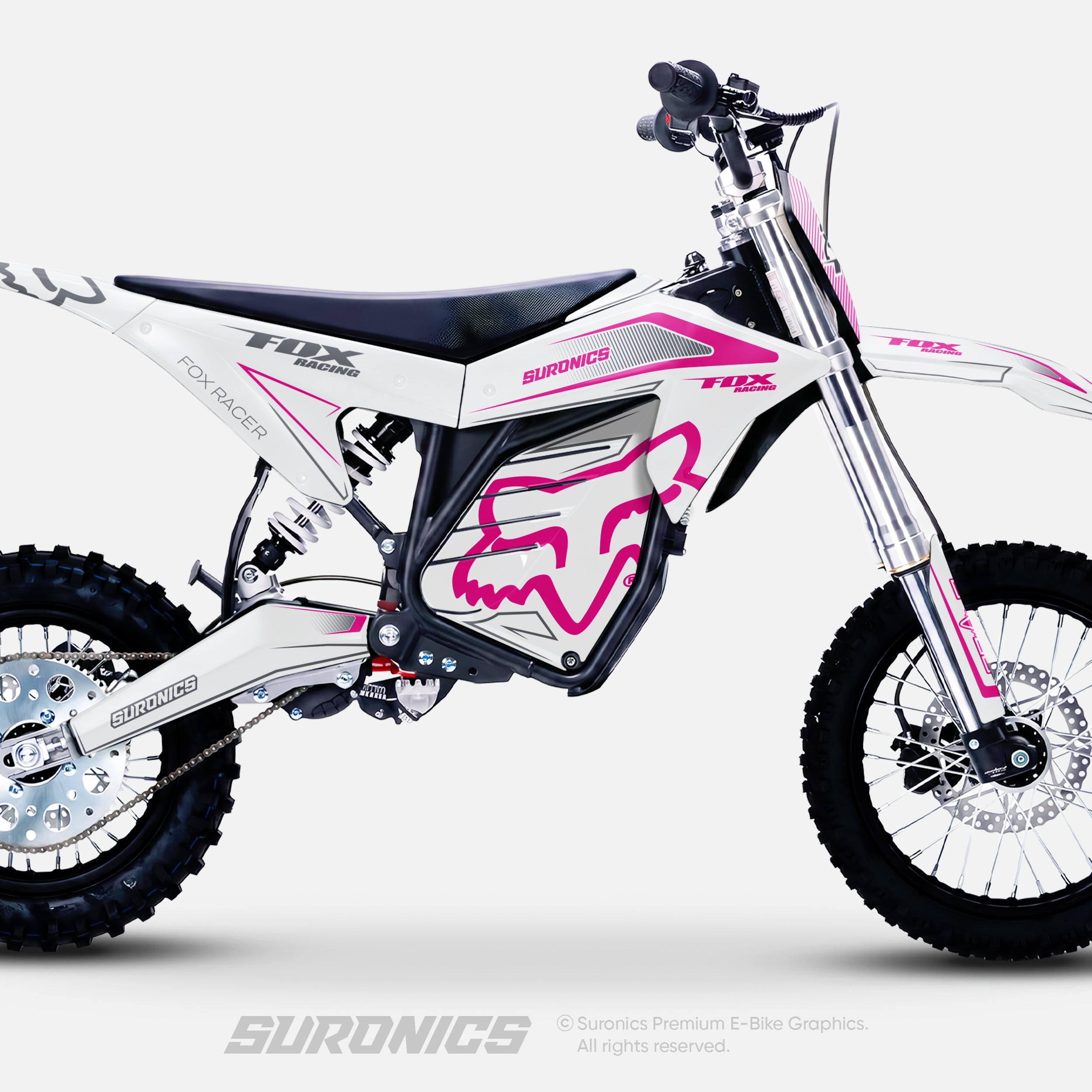 FOX RACER WHITE MAGENTA ETM RTR Graphics kit