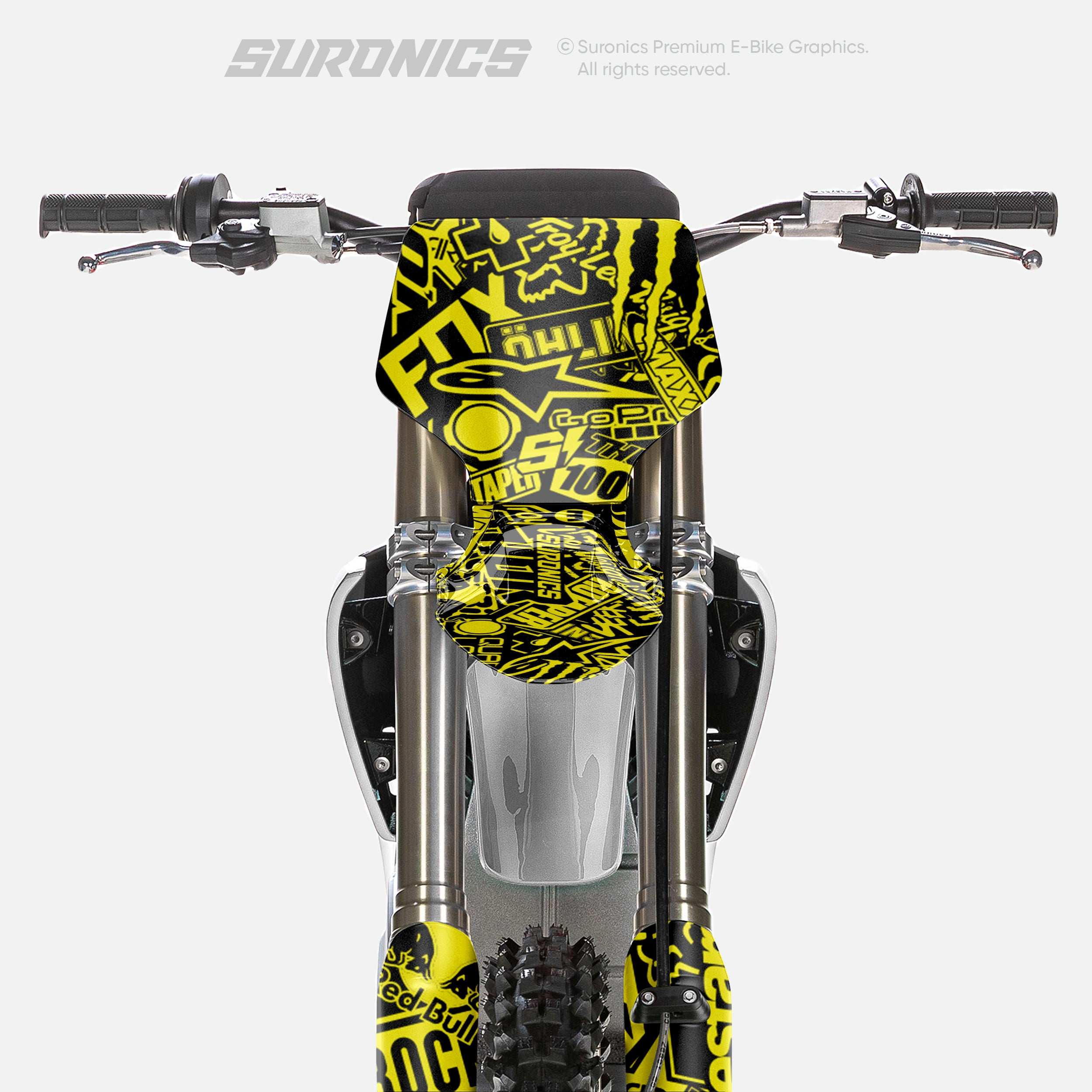 STICKY BLACK YELLOW Stark Varg Graphics kit