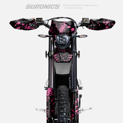 SPLATTER BLACK PINK Surron Ultra Bee Graphics kit