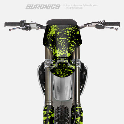 SPLATTER BLACK GREEN Stark Varg Graphics kit
