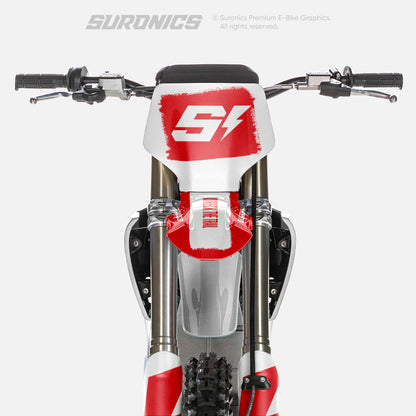 HALF RED WHITE Stark Varg Graphics kit