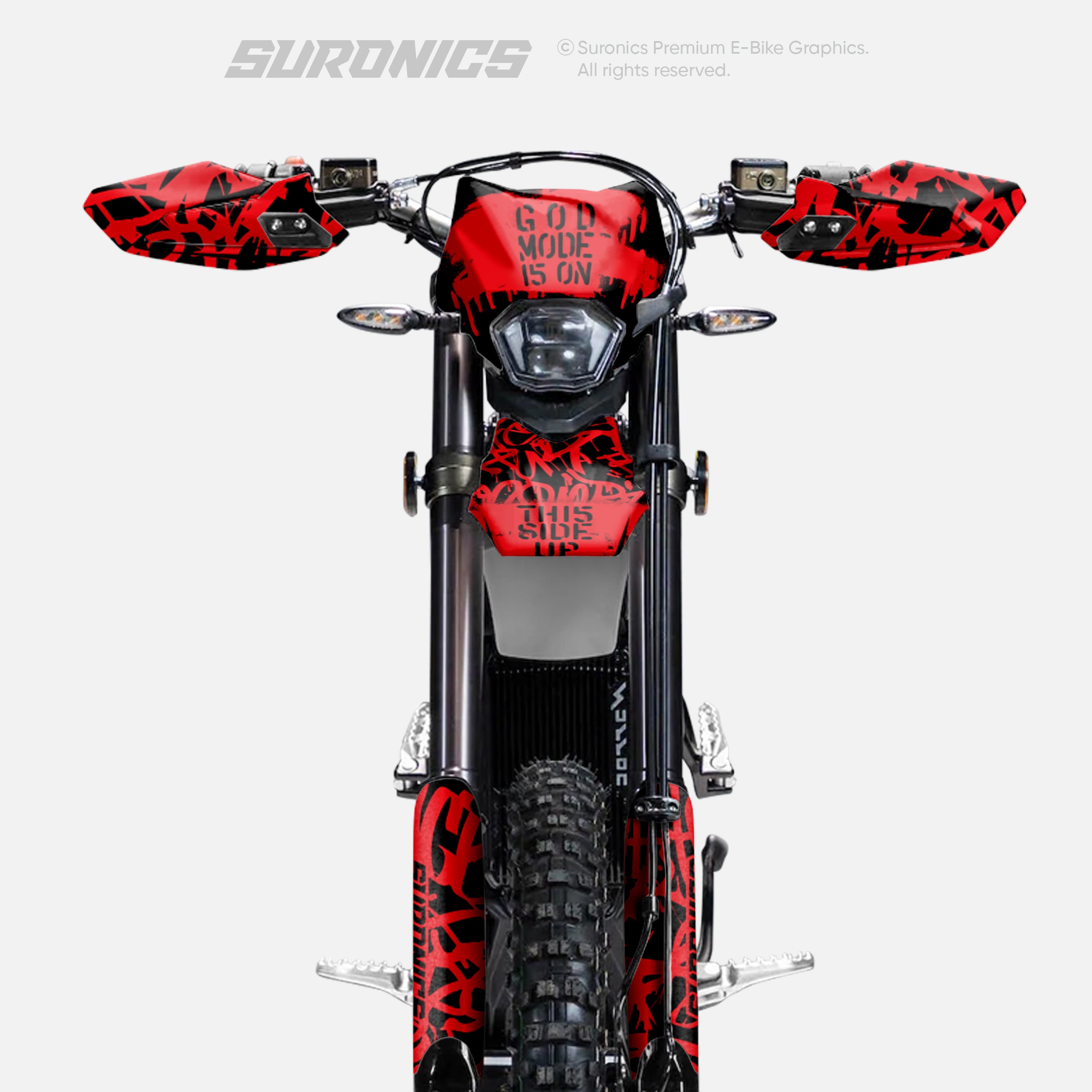 STREET GHOST BLACK RED Surron Ultra Bee Graphics kit
