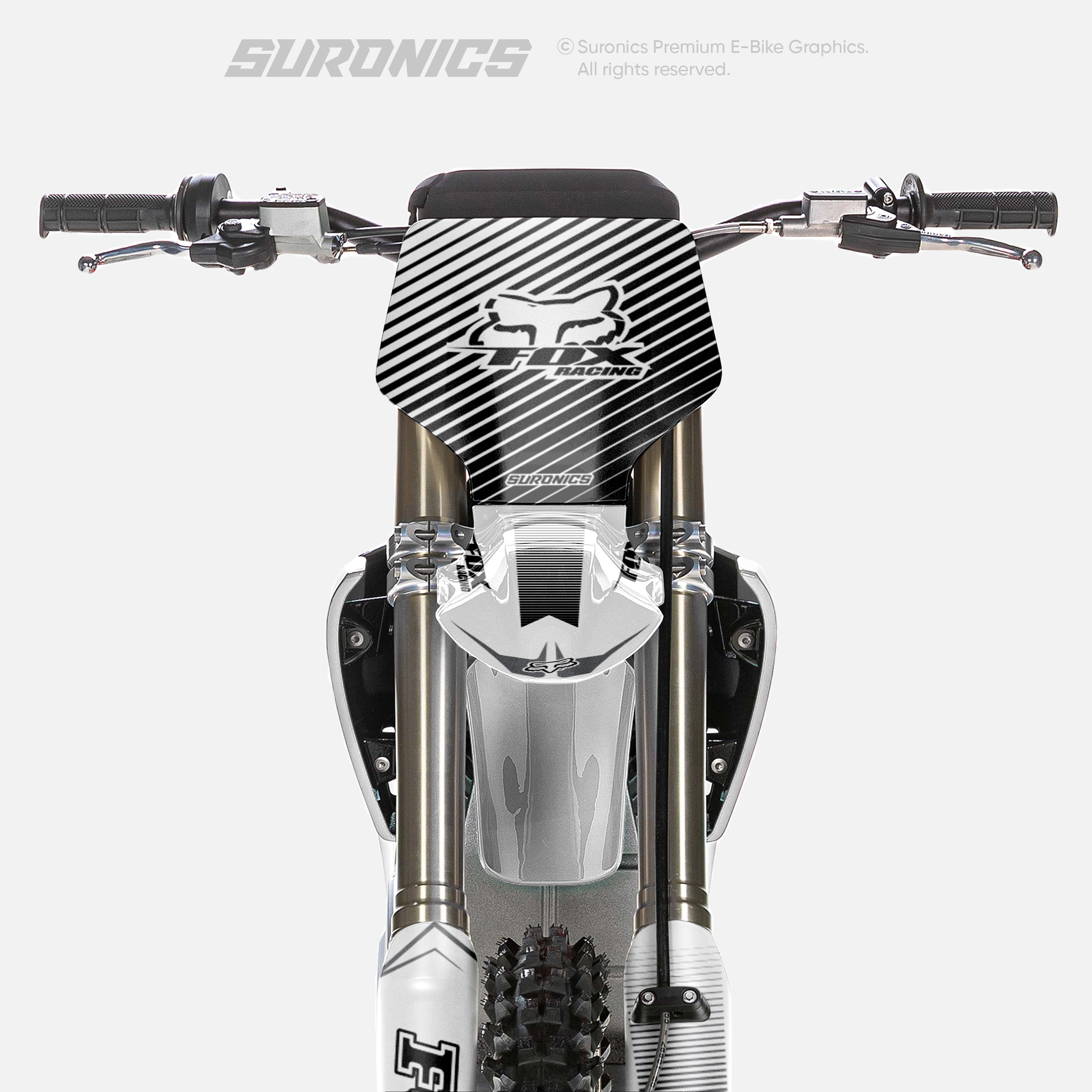 FOX RACER WHITE BLACK Stark Varg Graphics kit