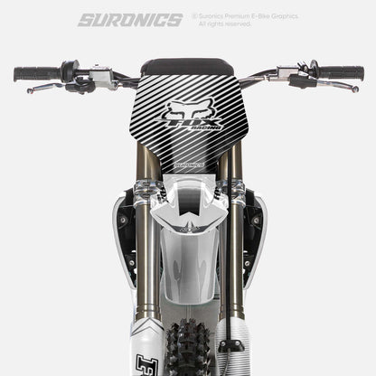FOX RACER WHITE BLACK Stark Varg Graphics kit