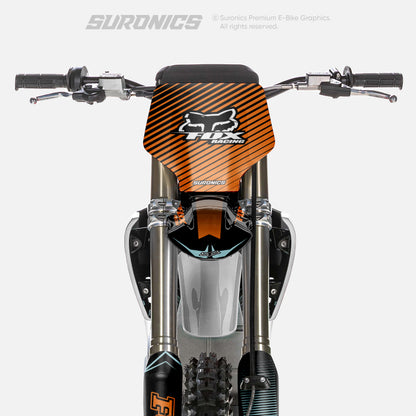 FOX RACER BLACK ORANGE Stark Varg Graphics kit