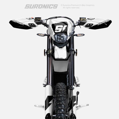 HALF BLACK WHITE Surron Ultra Bee Graphics kit