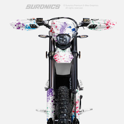 SPLATTER WHITE MULTICOLOR Surron Ultra Bee Graphics kit