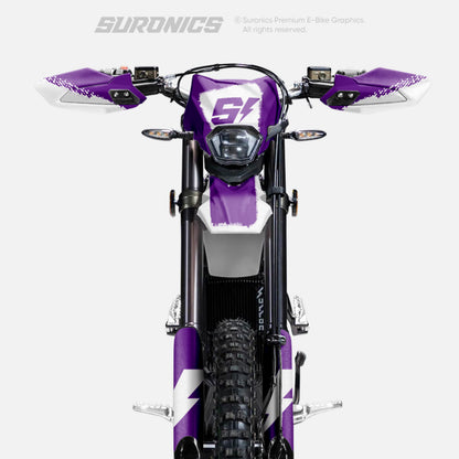 HALF WHITE PURPLE Surron Ultra Bee Graphics kit