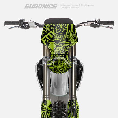 STICKY BLACK GREEN Stark Varg Graphics kit
