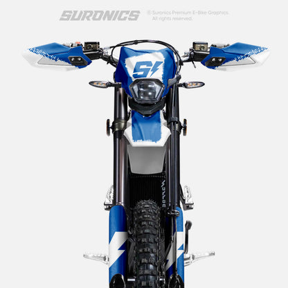 HALF WHITE BLUE Surron Ultra Bee Graphics kit