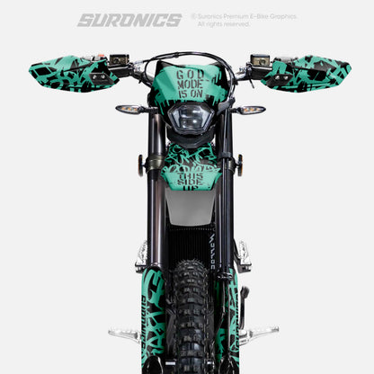 STREET GHOST BLACK MINT Surron Ultra Bee Graphics kit