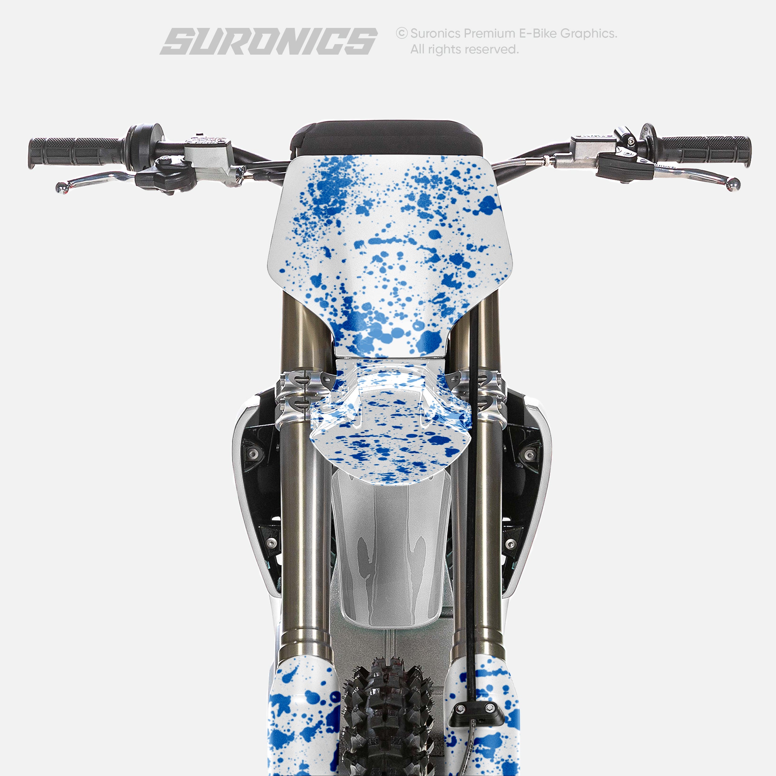SPLATTER WHITE BLUE Stark Varg Graphics kit