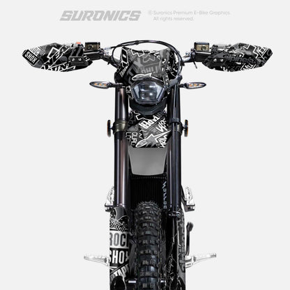 STICKY BLACK GREY Surron Ultra Bee Graphics kit