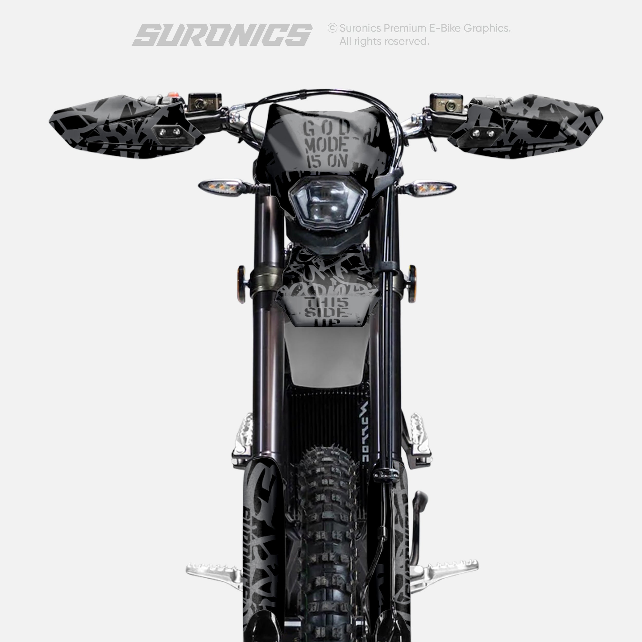 STREET GHOST BLACK GREY Surron Ultra Bee Graphics kit