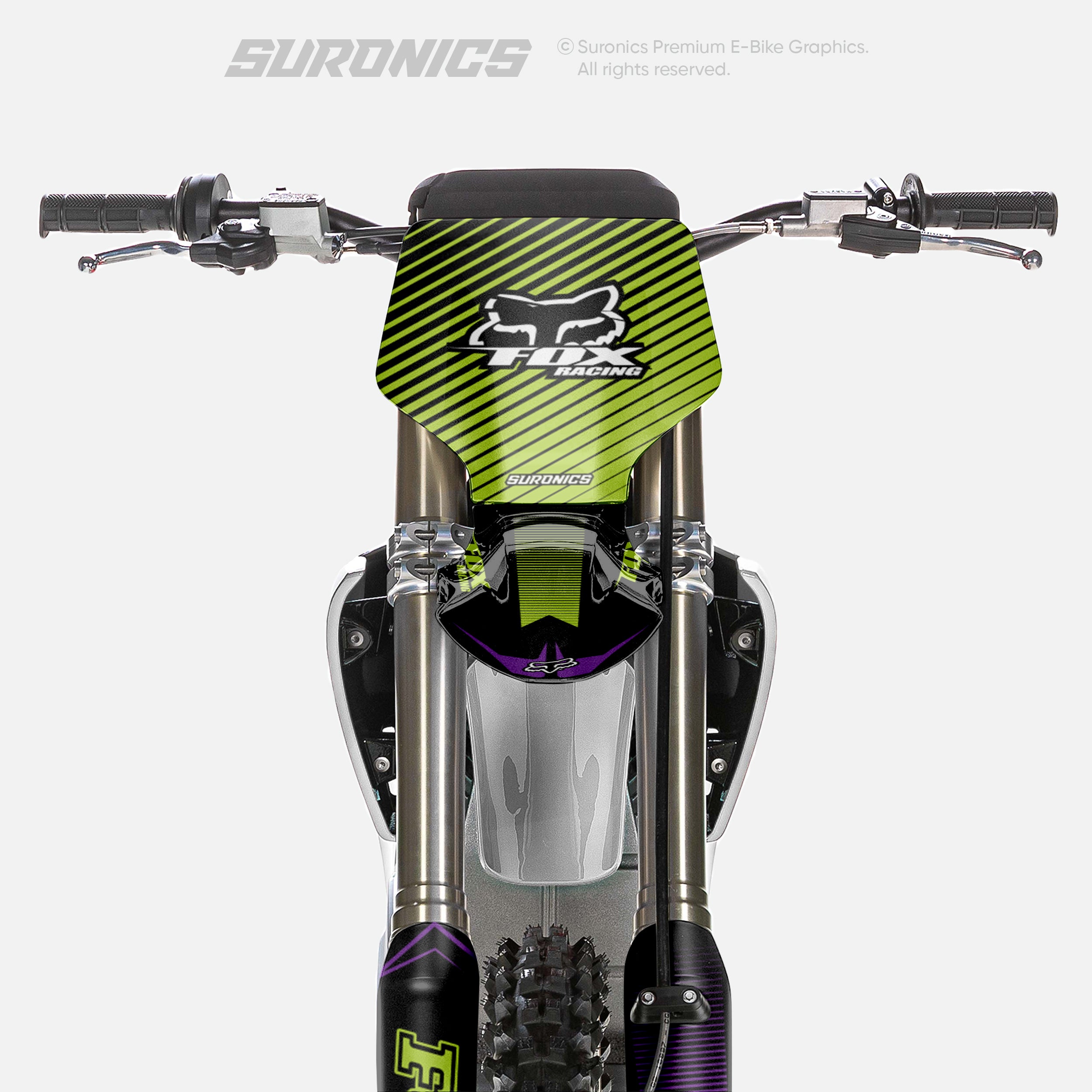 FOX RACER BLACK GREEN Stark Varg Graphics kit