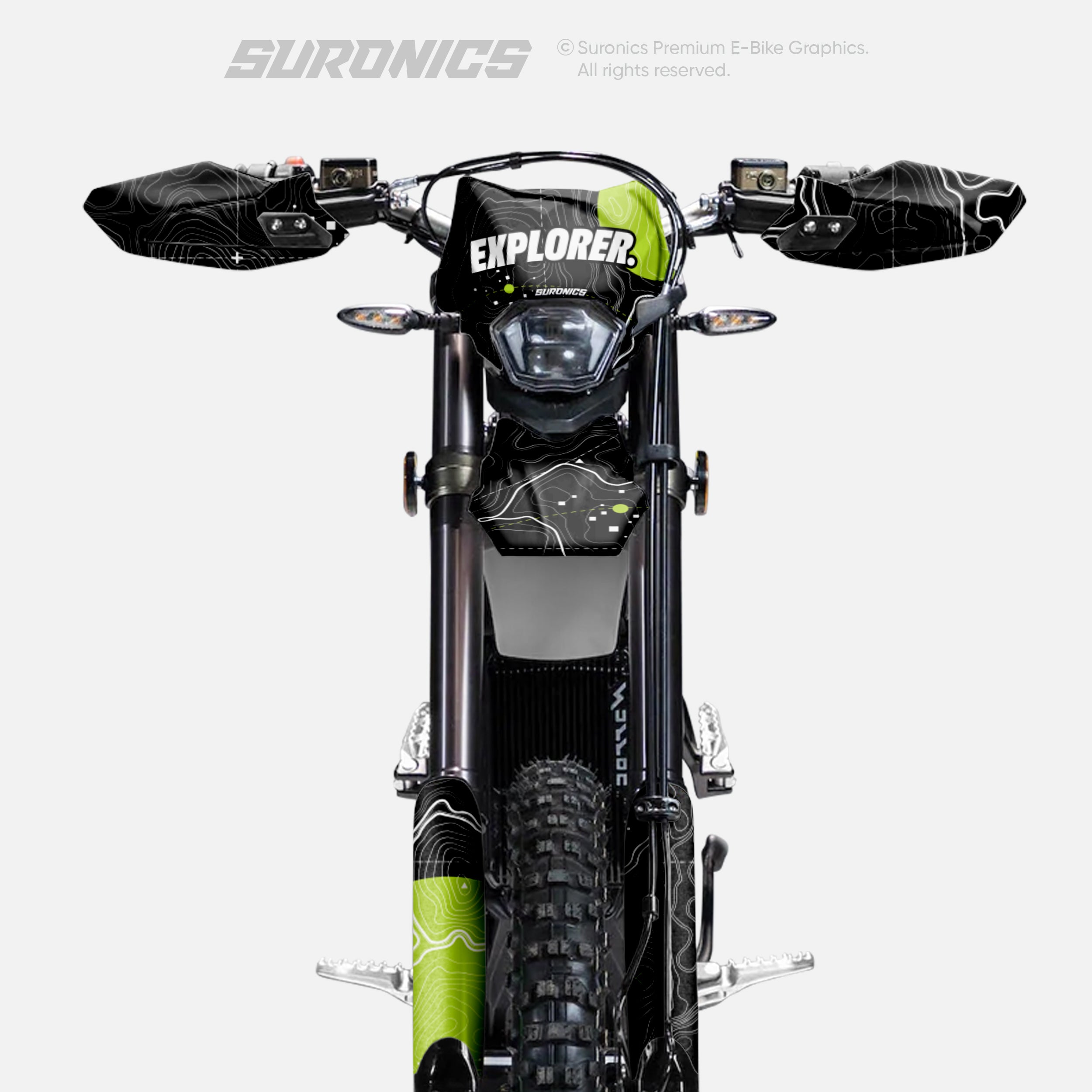EXPLORER BLACK GREEN Surron Ultra Bee Graphics kit