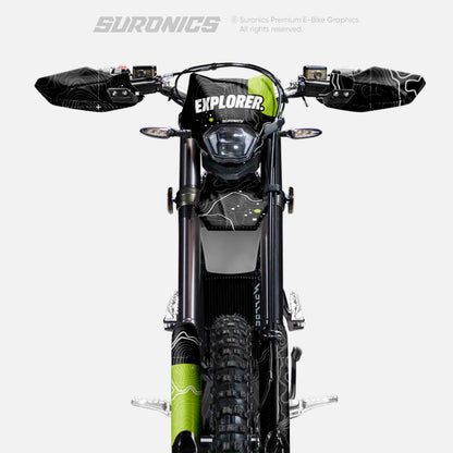 EXPLORER BLACK GREEN Surron Ultra Bee Graphics kit