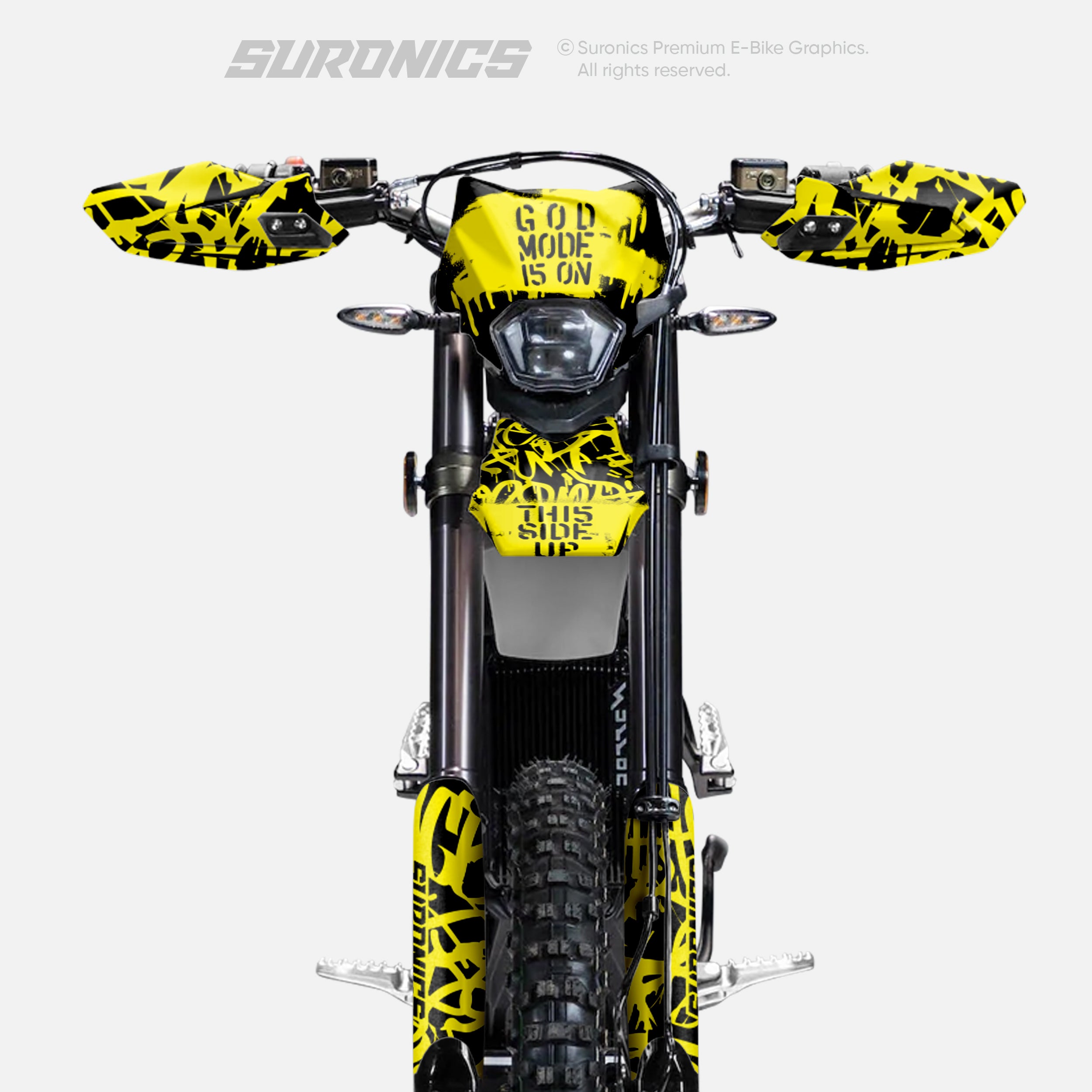 STREET GHOST BLACK YELLOW Surron Ultra Bee Graphics kit