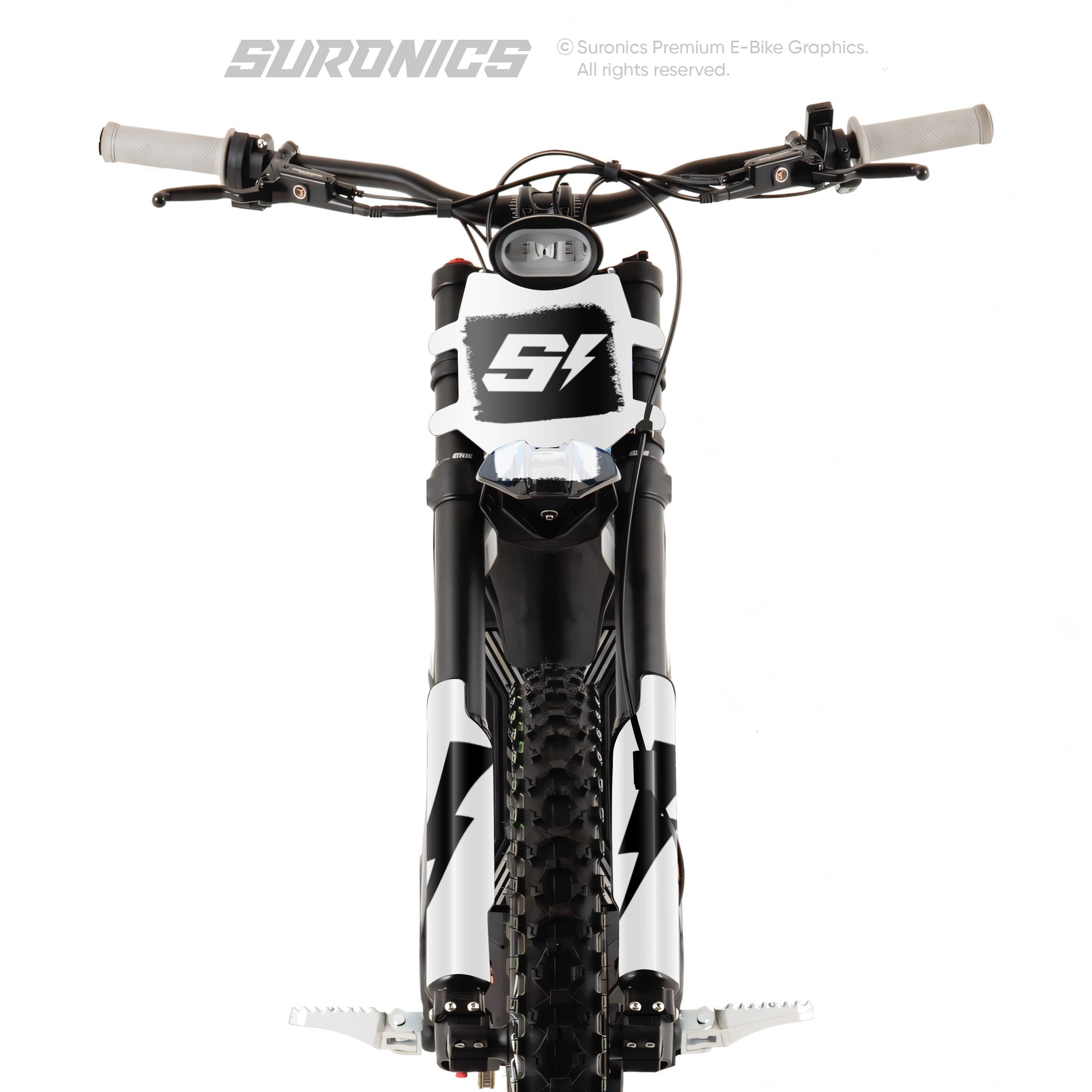 HALF BLACK WHITE Talaria Sting MX3 MX4 Graphics kit