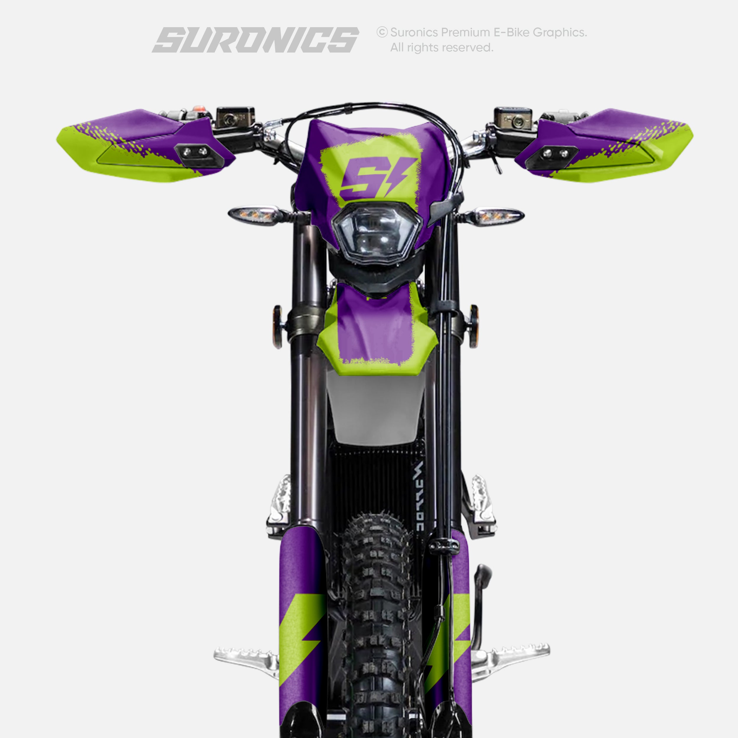 HALF GREEN PURPLE Surron Ultra Bee Graphics kit