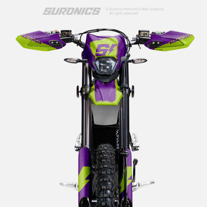 HALF GREEN PURPLE Surron Ultra Bee Graphics kit