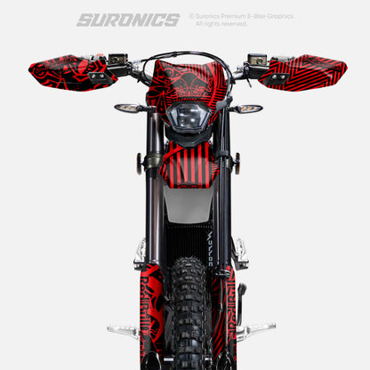 RACE ART BLACK RED Surron Ultra Bee Graphics kit