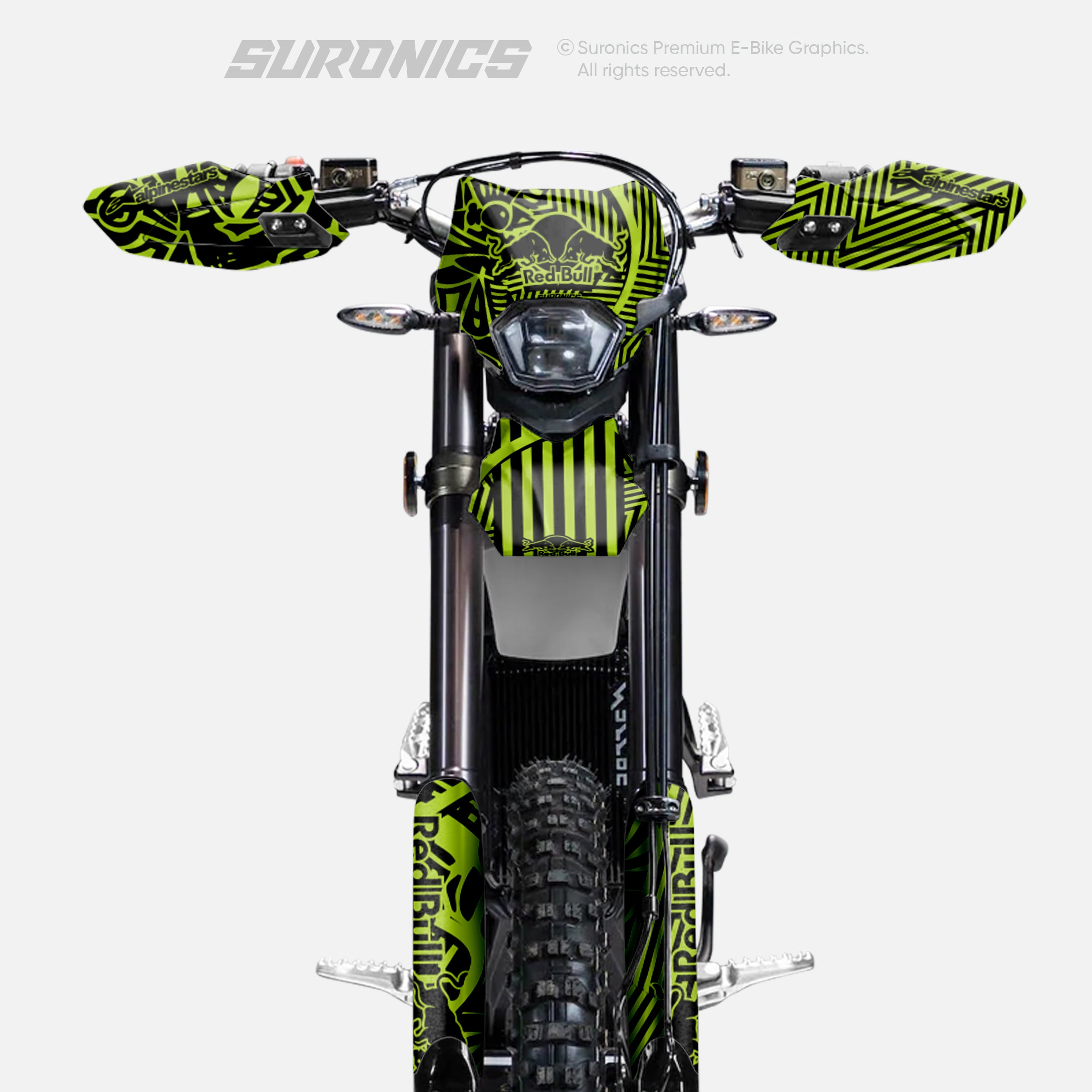 RACE ART BLACK GREEN Surron Ultra Bee Graphics kit