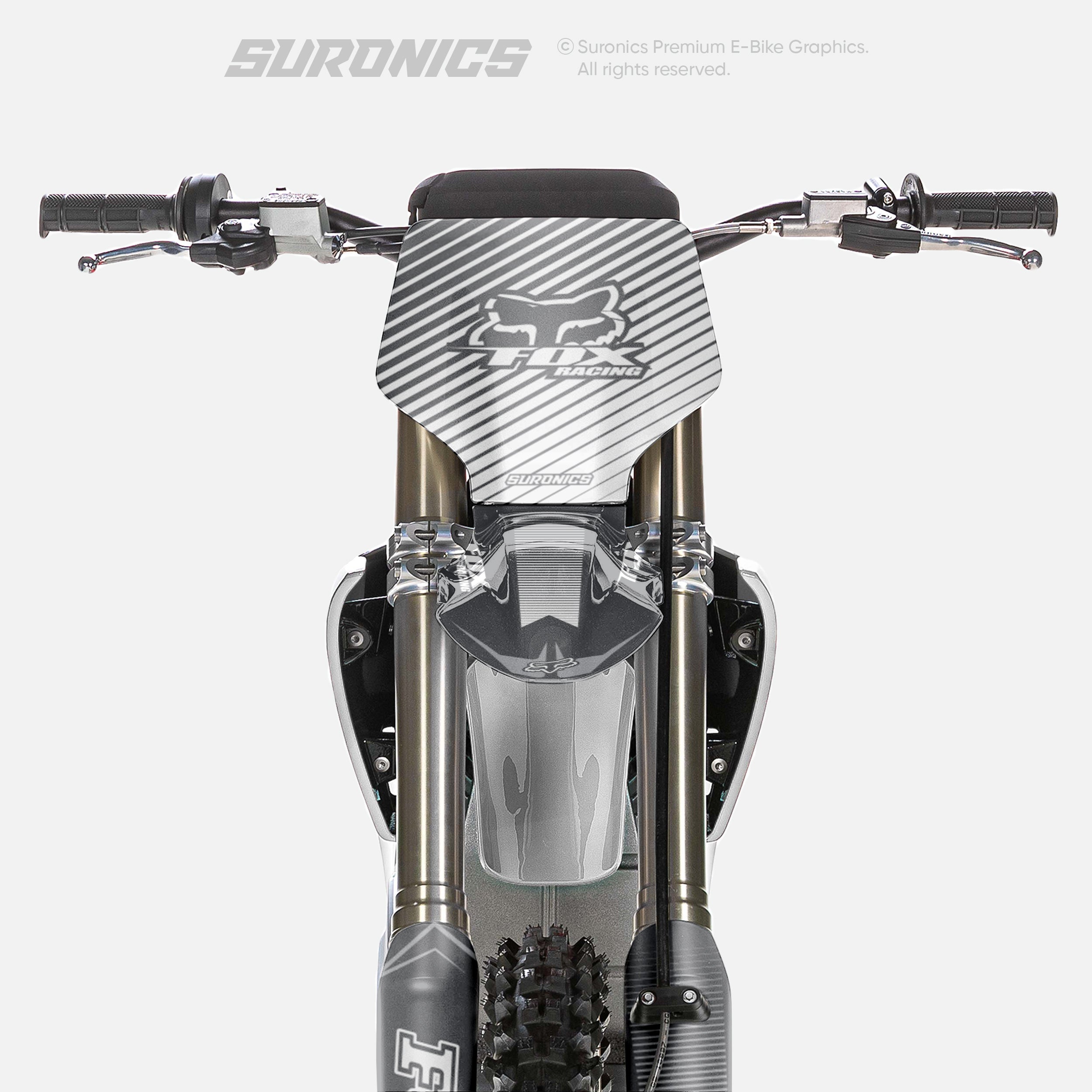 FOX RACER GREY WHITE Stark Varg Graphics kit