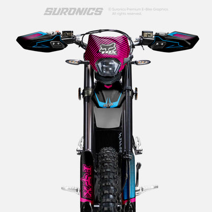 FOX RACER BLACK MAGENTA Surron Ultra Bee Graphics kit