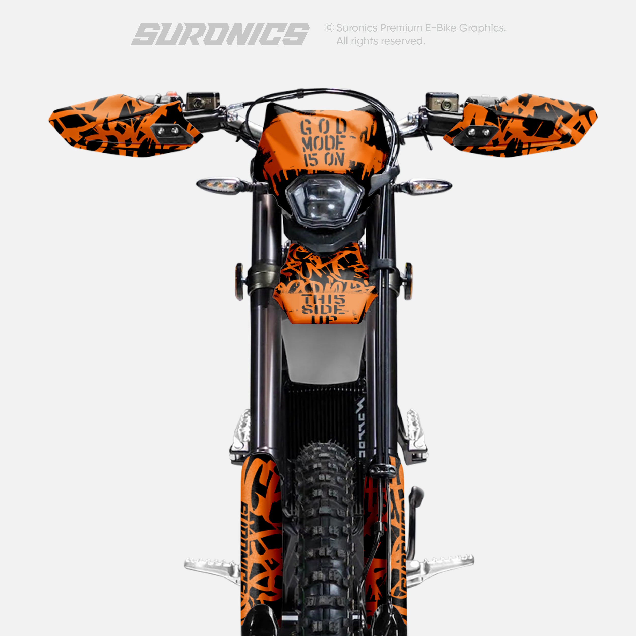 STREET GHOST BLACK ORANGE Surron Ultra Bee Graphics kit