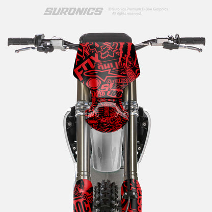 STICKY BLACK RED Stark Varg Graphics kit