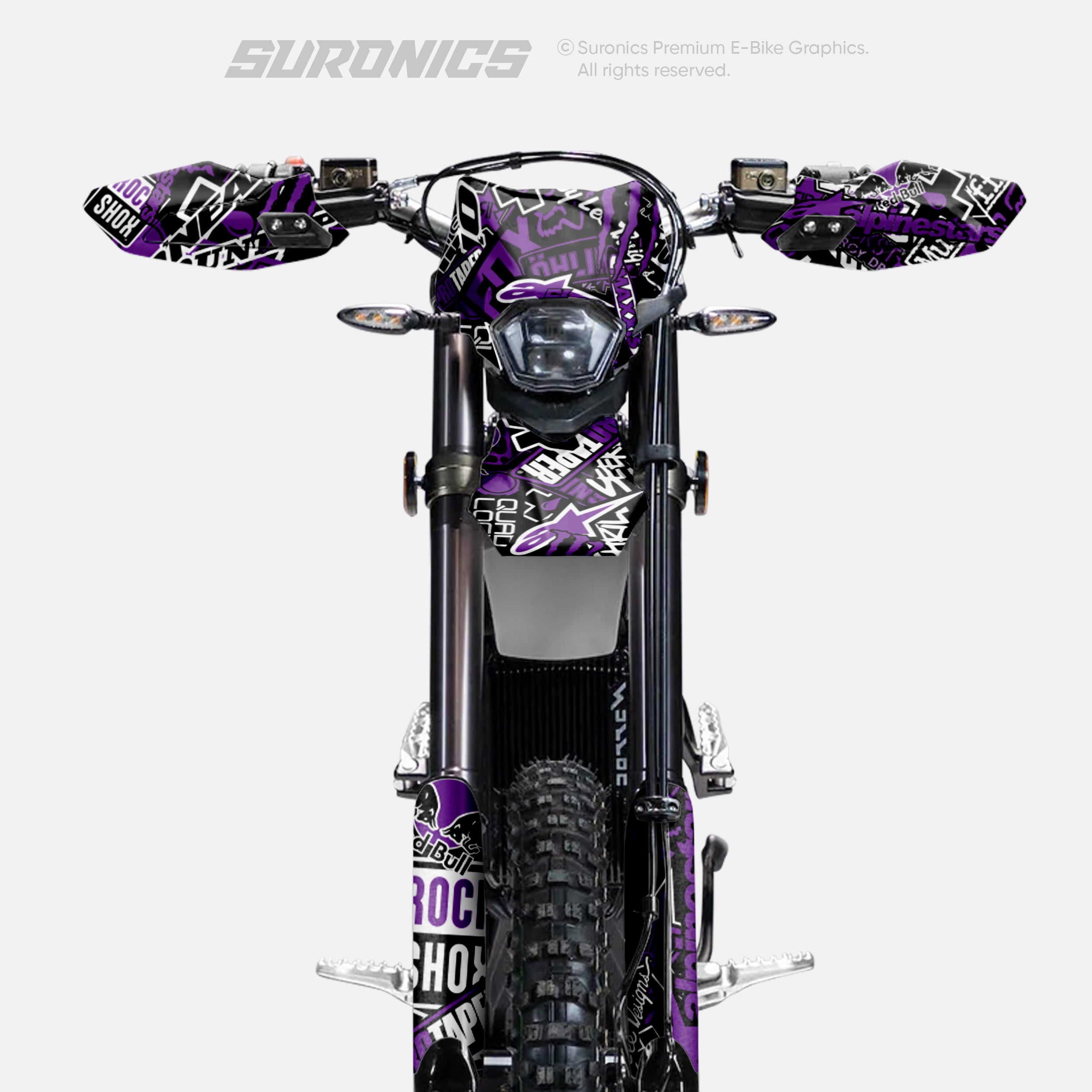 STICKY BLACK PURPLE Surron Ultra Bee Graphics kit