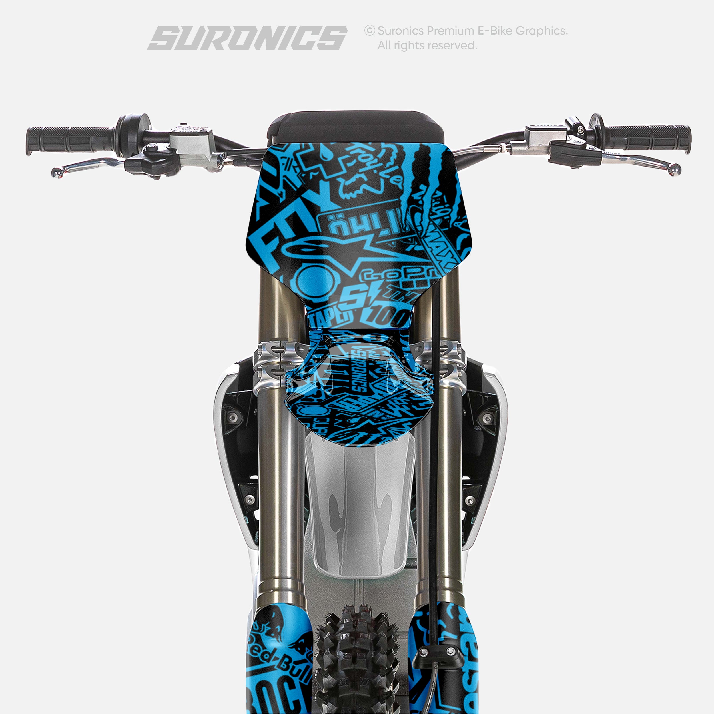 STICKY BLACK CYAN Stark Varg Graphics kit