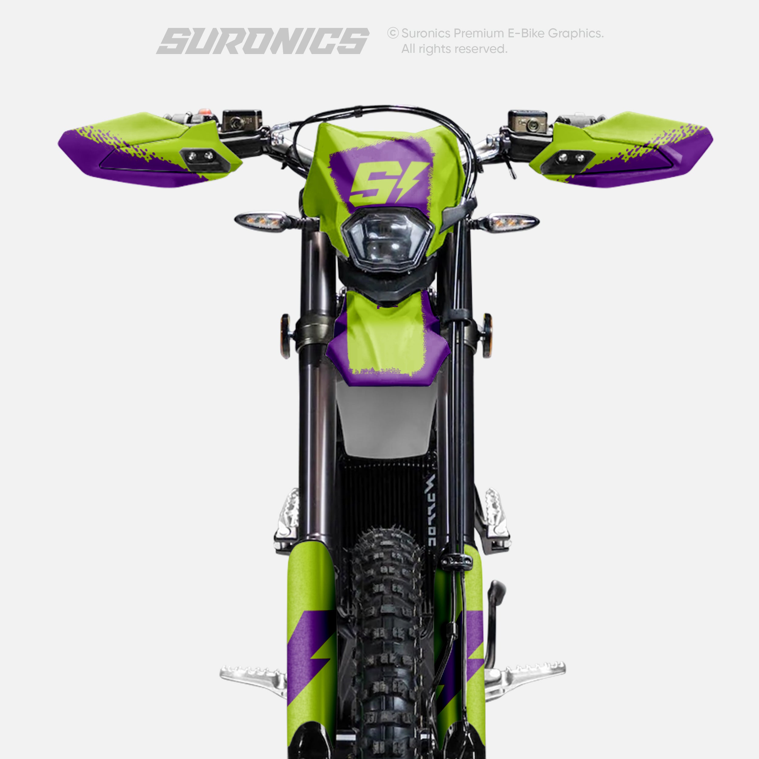 HALF PURPLE GREEN Surron Ultra Bee Graphics kit