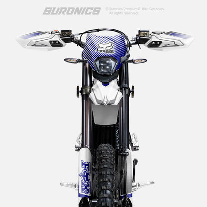 FOX RACER WHITE BLAUER Surron Ultra Bee Graphics kit