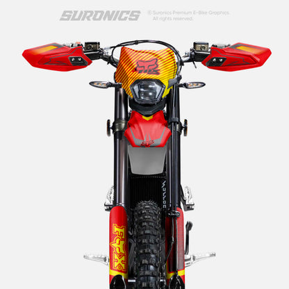 FOX RACER RED YELLOW Surron Ultra Bee Graphics kit