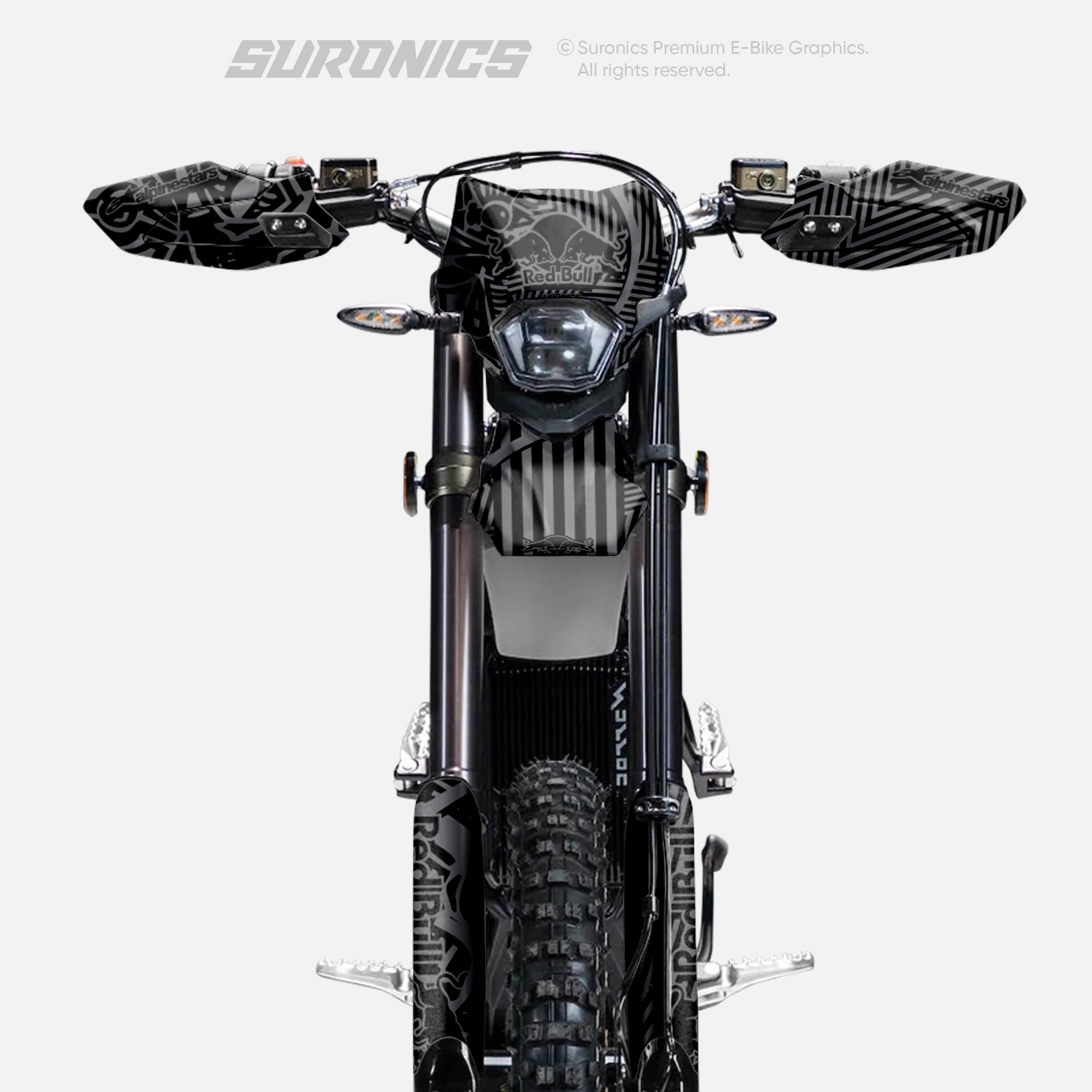 RACE ART BLACK GREY Surron Ultra Bee Graphics kit