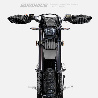 RACE ART BLACK GREY Surron Ultra Bee Graphics kit