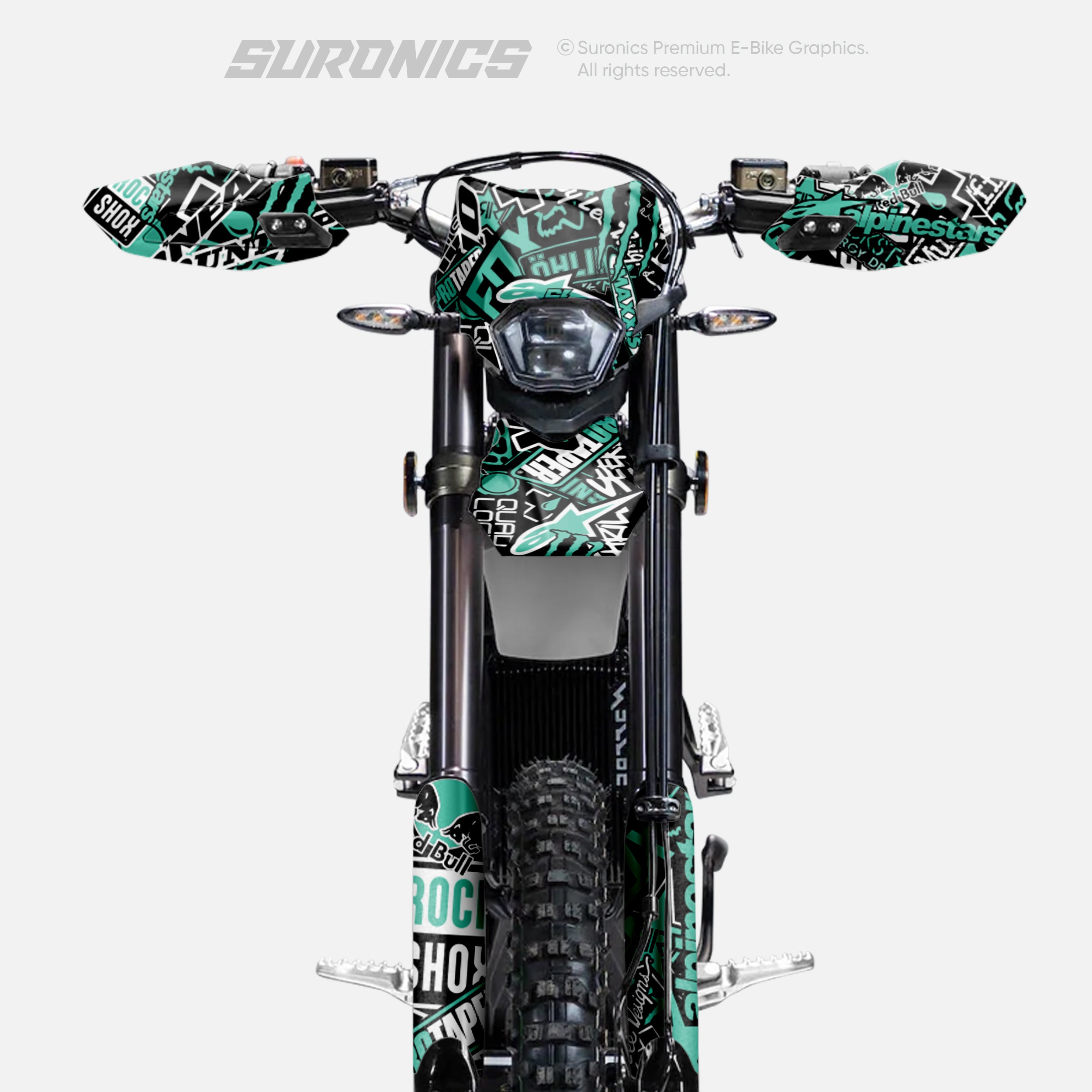STICKY BLACK MINT Surron Ultra Bee Graphics kit