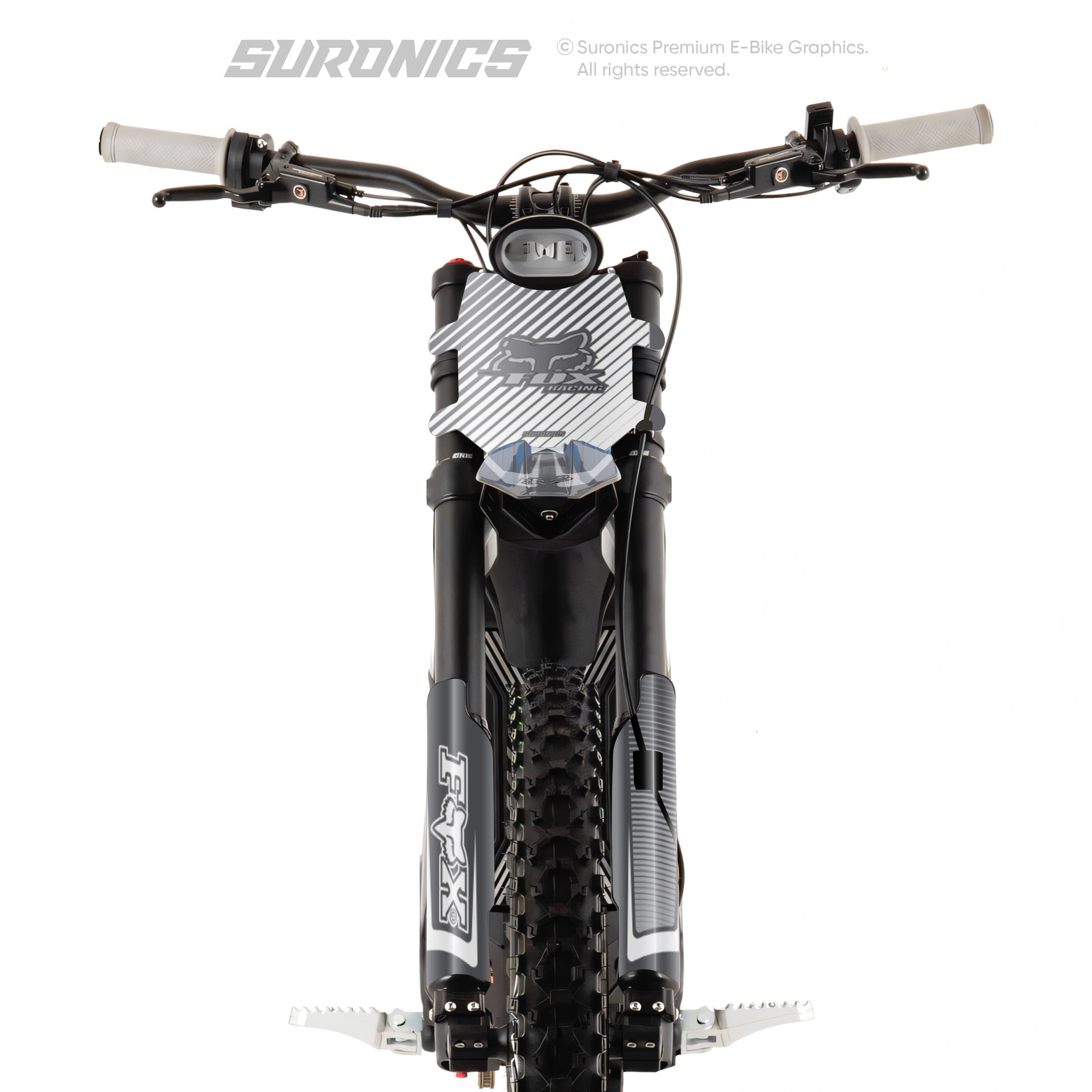 FOX RACER GREY WHITE Talaria Sting MX3 MX4 Graphics kit