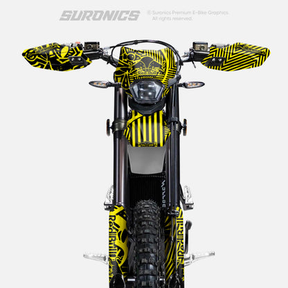 RACE ART BLACK YELLOW Surron Ultra Bee Graphics kit