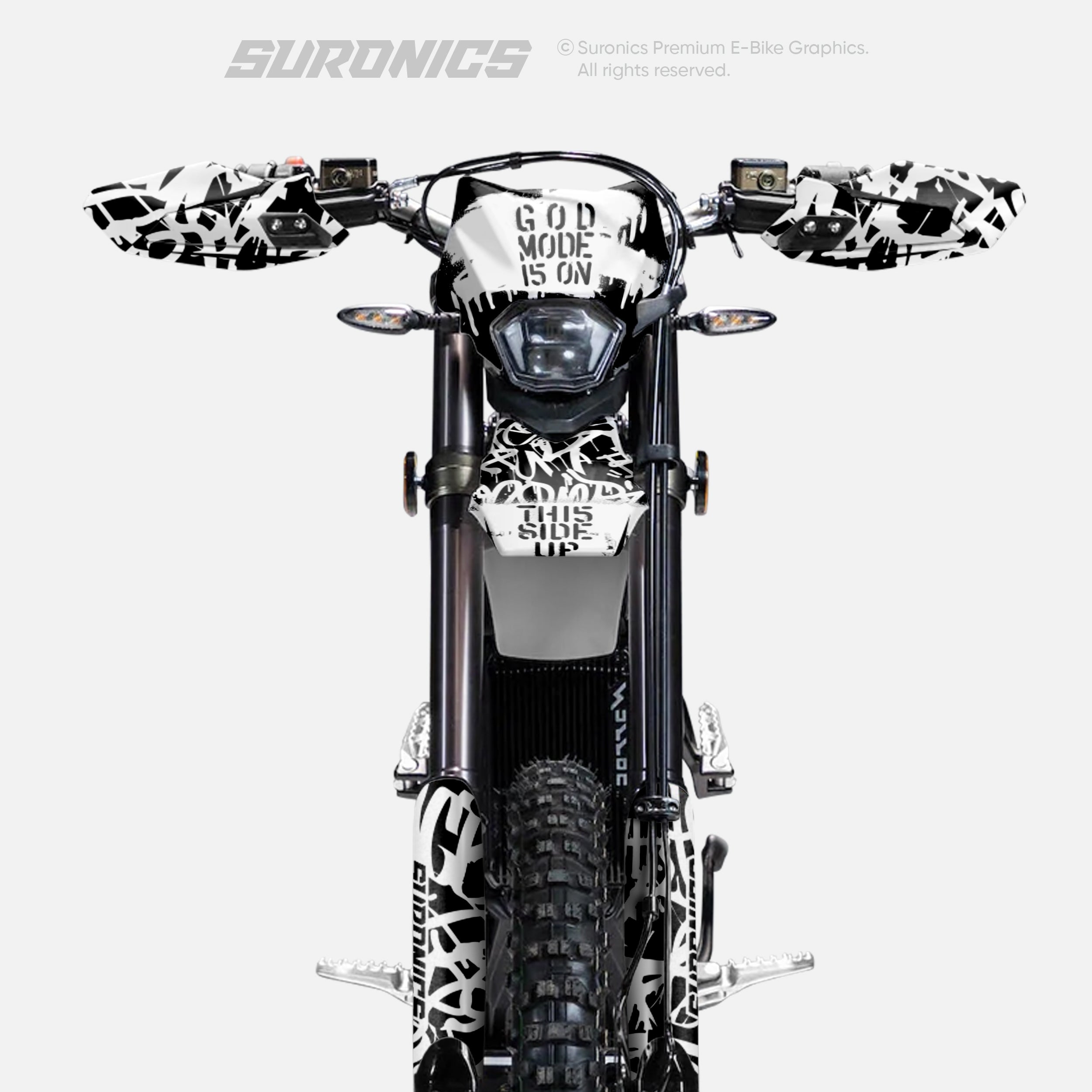 STREET GHOST BLACK WHITE Surron Ultra Bee Graphics kit