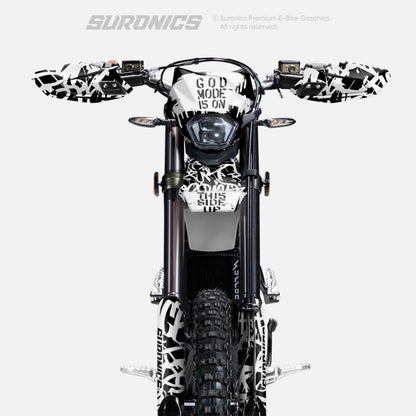 STREET GHOST BLACK WHITE Surron Ultra Bee Graphics kit